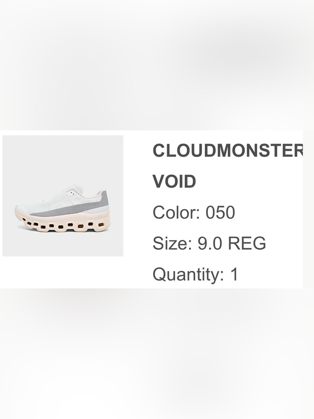 Brand New Cloudmonster Void in Ivory/ Seashell color Size 9 - Picture 6 of 6